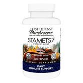 Host Defense Stamets 7-7 bottle with daily immune support capsules.