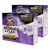 Hot Shot BedBug & Flea Fogger canister closeup for quick room treatment.