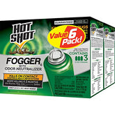 HOT SHOT Fogger in a can releases a fine mist to reach hidden pests effectively.