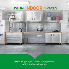 Hot Shot No-Pest Strip releases odorless vapor in enclosed spaces for continuous protection.