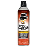 Hot Shot Spider and Scorpion Killer aerosol bottle ready for fast indoor pest control.