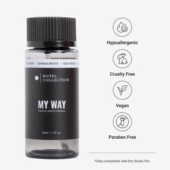 Hotel Collection My Way diffuser oil in warm Virginia cedar creates cozy ambiance.