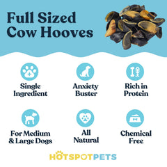 Hotspot Pets cow hooves in bulk keep dogs engaged during playtime