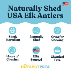 Split elk center marrow exposed for flavorful, satisfying chews for dogs