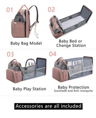 houscly 25l capacity backpack keeps bottles wipes and clothes neatly organized