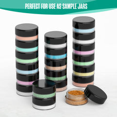 Houseables acrylic mini-jar with tight seal for samples.