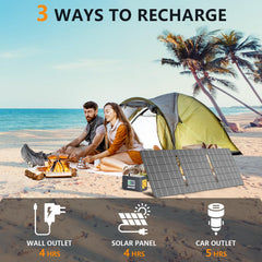 HOWEASY portable power station with 110V AC outlet for laptops and appliances