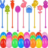 Howzcci Easter fillable eggs in bright colors for egg hunts and pretend play