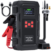 HPBS 5000A jump starter front view shows powerful boost for gas and diesel engines.