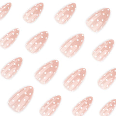HPYFOI polka dot nails with a glossy finish for vibrant shine