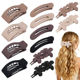 HQ-SITE square clip matte black provides secure all-day hold for everyday hairstyles