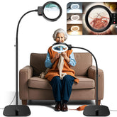 HQGZQL 30x-10x floor magnifier with light for precise close work
