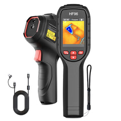 HSFTOOLS HF96 front view showing compact thermal camera for on-site inspections
