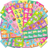 HSHFAMIIY Easter stickers with egg and bunny themes for Easter baskets