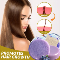 Htcpuo Blueberry Fields conditioner bar close-up for soft strands