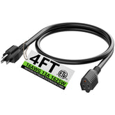 HUANCHAIN 4 ft outdoor extension cord shown outdoors for weatherproof power