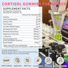 Hudetex Cortisol Gummies apple flavor close-up highlighting easy daily use