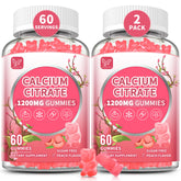 Hudetex Pure Calcium Citrate Gummies bottle with sugar-free, high-absorption formula for daily support.