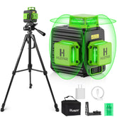 Huepar 360° laser level display for precise room layout