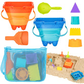 HUGCATY collapsible beach buckets for quick packing and versatile sand play.
