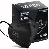 HUHETA KN95 mask box-front view with 60-pack for daily convenience