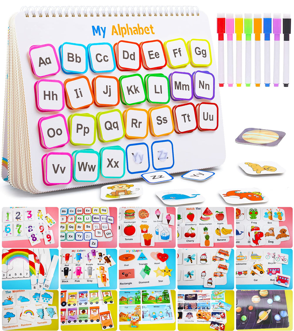 Huijing Montessori Busy Book cover promotes tactile early learning for toddlers