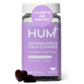 HUM Calm Ashwagandha Gummies bottle front, ready for daily relaxation.