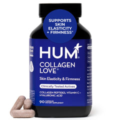 HUM Collagen Love Skin bottle ready for daily skincare support.