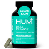 Hum Daily Cleanse bottle front promotes skin clarity and gentle detox