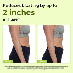 HUM Flatter Me fast-acting debloat visuals imply relief within minutes after meals.