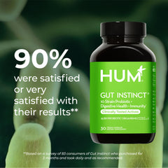 HUM Gut Instinct label highlights 25B CFU and 10 strains