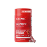 Humann SuperBeets bottle pour illustrating easy dosing for nitric oxide support.