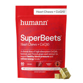 Humann SuperBeets Heart Chews bottle front showing energy-support formula.