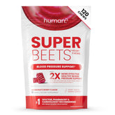Humann SuperBeets Heart Chews bottle with berry flavor for on-the-go energy support