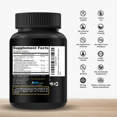 HUMANX organic prebiotics and Punicaligans fuel probiotic activity.