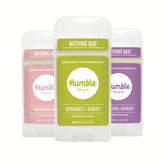 HUMBLE aluminum-free deodorant stick in subtle citrus for daily freshness.
