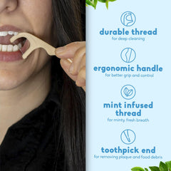 The Humble Co strong-thread floss picks glide smoothly with less fraying.