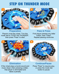 Humzo Word Game Step On Thunder Mode with high-energy eliminations.