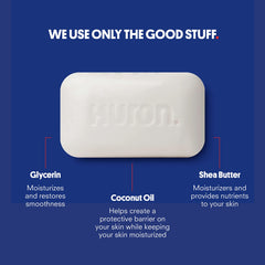 Huron bar soap uses glycerin for moisturized cleansing