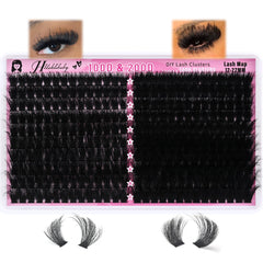 Hushlibaby lash clusters 12mm wispy for natural volume at home