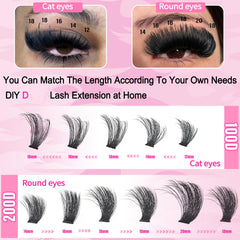 Hushlibaby lash clusters 14mm wispy ideal for daytime enhancement