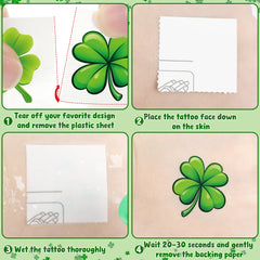 Huskein vivid green shamrock designs for festive looks