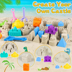 HUUIDY sand castle molds variety encourages creative seaside building.