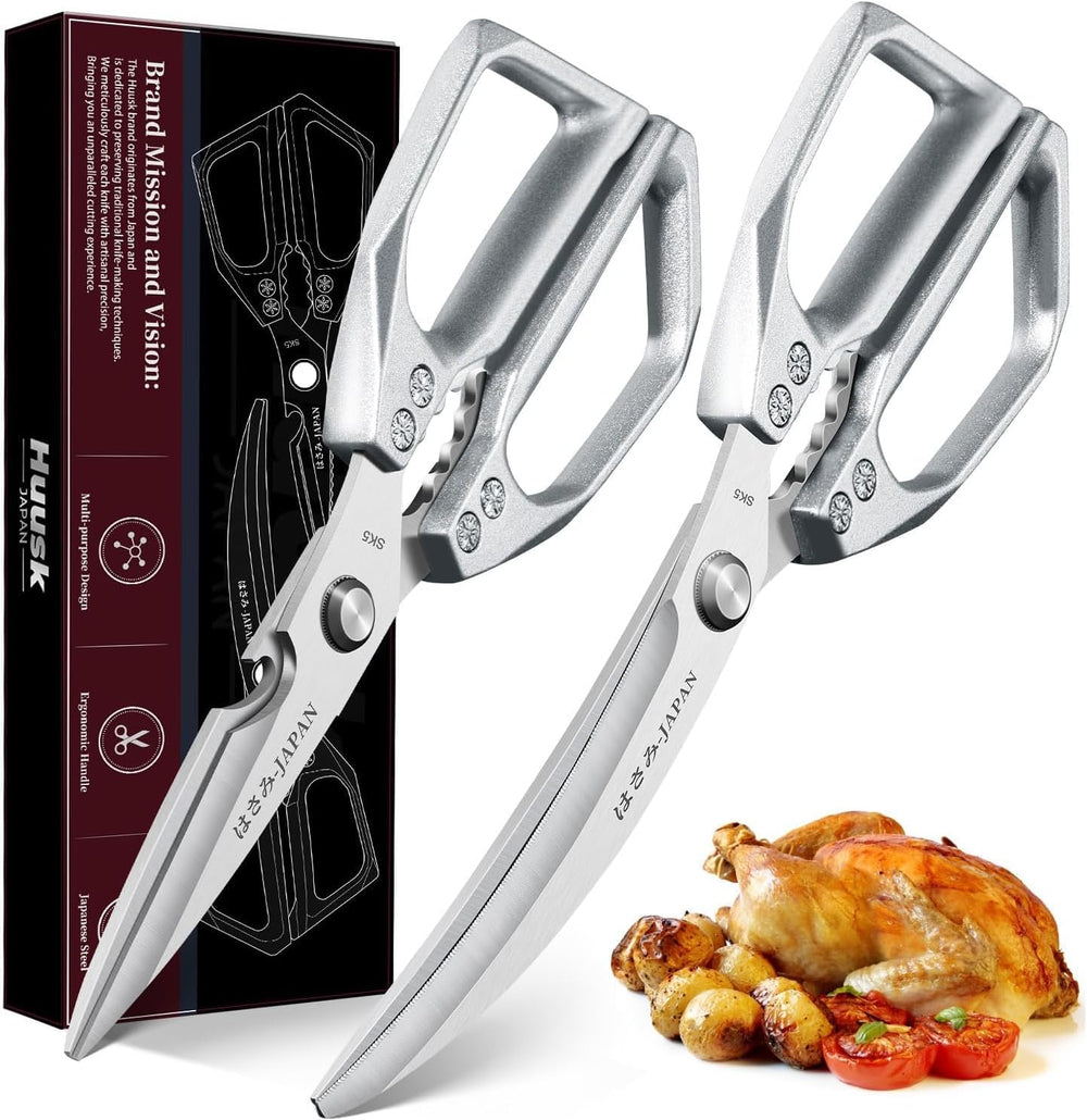 Huusk kitchen scissors dual-shear blades for precise cuts in busy kitchens.