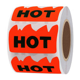 HYBSK Rave Hot Stickers roll with red flame labels for clear item marking.