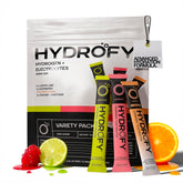 Hydrofy bottle pouring for on-the-go hydration and refreshment.