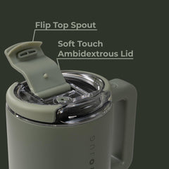 HydroJug 20 oz base fits most cup holders for easy travel.