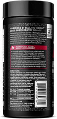 Hydroxycut Hardcore Elite label emphasizes caffeine-based energizing formula