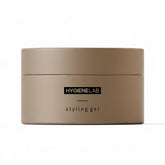 HygieneLab Men's Hair Gel with sandalwood scent for strong, daylong hold.