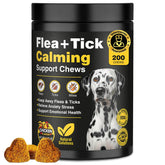 Hyjykd dog flea and tick chews bottle with chicken flavor for calming relief